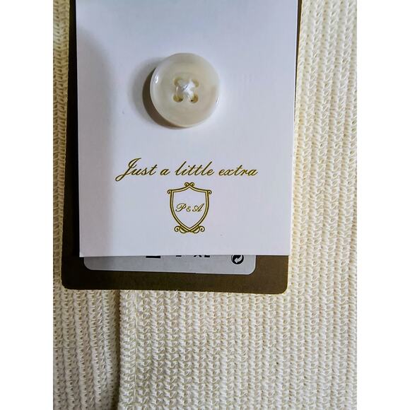 Porter and Ash Men's Cream Colored Button Down Shirt NWT Size M - Picture 5 of 13